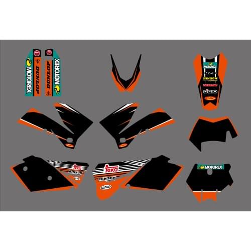 TEAM GRAPHICS & BACKGROUNDS DECALS STICKERS FOR KTM 125 200 250 300 350 400 450 525 540 SX SXF XC XCW MXC EXC MXC 2005-2007