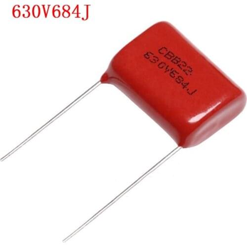 10PCS 630V684J 0.68UF Pitch 20MM 684 630V 680nf CBB Polypropylene film capacitor