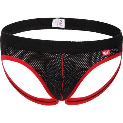 Hot sell Comfortable Tight Men Underwear Thong Jockstrap Backless Breathable Mesh Jock Strap Homme Slip Erotic String Homens