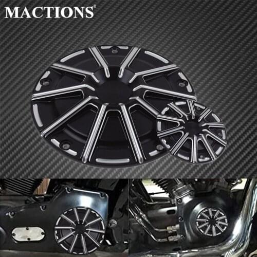 Motorcycle CNC 5 Holes Engine Derby Timer Timing Cover Black For Harley Touring Road Glide Heritage Softail Fat Boy FLSTF Dyna