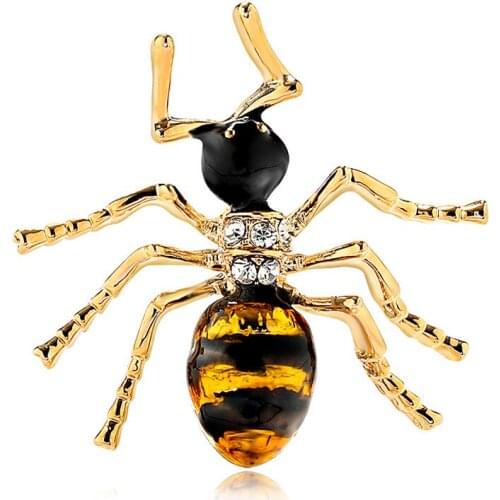 The United States the new personality bee brooch joker fashion alloy drip set auger corsage factory supply from stock