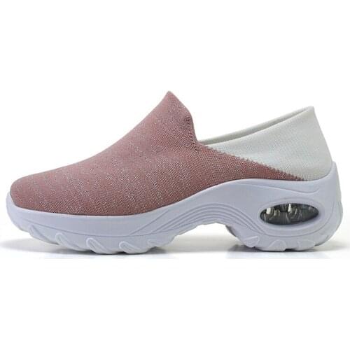Vulcanize Shoes 2021 Ladies Platform Sneakers Flat Shoes Light Fashion Breathable Mesh Socks Sport Shoes Soft House Shoes