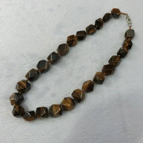 6pcs/lot Natural Quartz Stone Tiger Eyes Alabaster Colorful Choker Necklace Irregular String Energy Beaded Necklace Collar Free