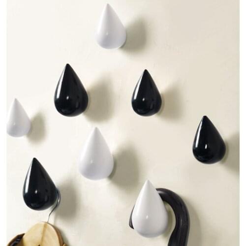 Water Drop Hanging Clothes Hook Simple Modern Creative Clothes Hood Hanging Clothes Hook Wall Hanging Decoration