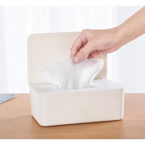 Wet Wipes Dispenser Holder Tissue Storage Box Case with Lid Dustproof for Home Office