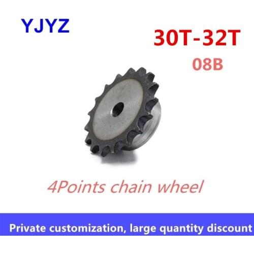 Table wheel industrial sprocket 08B 30~32teeth with 08B chain 4 points sprocket pitch 12.7MM
