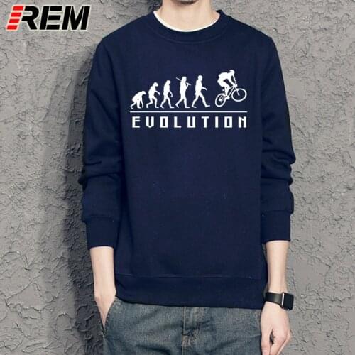 REM Evolution Of Biking Hoodies Top Lycra Cotton Men Sweatshirts