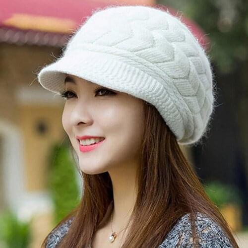 Caps Womens Winter Solid Color Warm Knitted Baggy Beret Beanie Hat Slouch Ski Cap Winter Hat Beanies Womens Hat Warm Hats