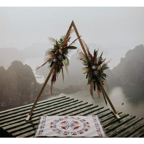 Wedding arch wrought iron triangle arch wedding decoration flower arch wedding backdrop geometric arch party stage decor