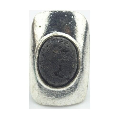 T54- Adjustable Finger Ring Stone Lava Volcano Factory Price Jewlery Vintage Look Tibet Alloy