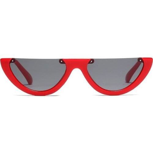 Women Fashion Triangle Half Frame Without Frame Retro Sunglasses Super Cool
