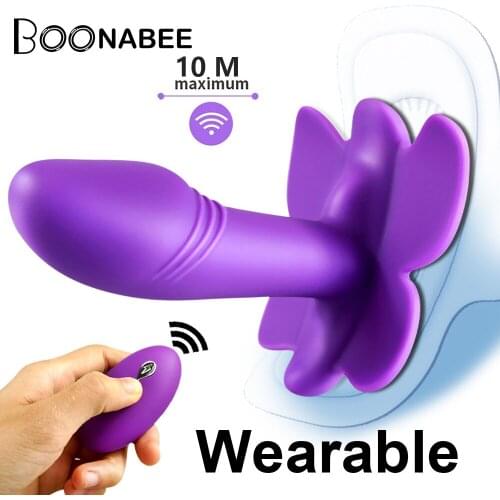 12 speeds Sex Toys for Women Wearable Butterfly Dildo Vibrator G-spot Clitoris Stimulator Wireless Remote Vibrating Panties