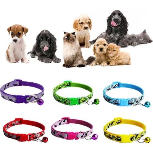 2020 Adjustable Cat Collar Bell Collar For Cats Puppy Collars Cats Kitten Cat Collar Pet Lead Leashes Pet Supplies Products