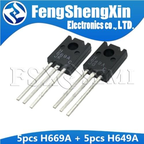 5pairs ( 5pcs H669A + 5pcs H649A ) TO-126F 669A 649A TO126 TRANSISTOR