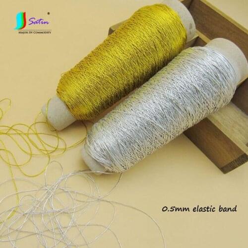 500M Super Fine Spring,Summer 0.5MM Skirt Dress Clothes Pants Waist Edge Sew Narrow Gold Silver Round Bottom Elastic Band A0184L