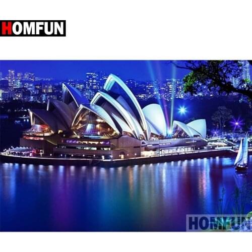 HOMFUN Full Square/Round Drill 5D DIY Diamond Painting "landscape"Embroidery Cross Stitch 5D Home Decor A16750