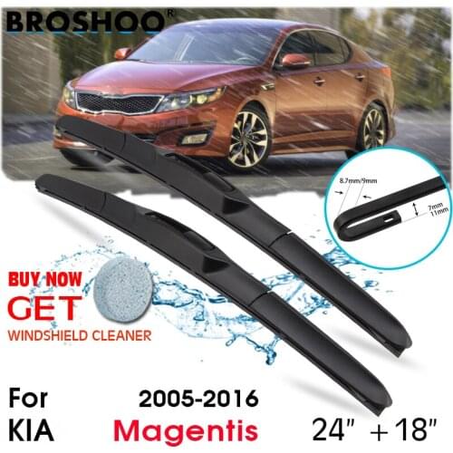 Car Wiper Blade Front Window Windscreen Windshield Wipers Blades J hook Auto Accessories For KIA Magentis 24"+18" 2005-2016