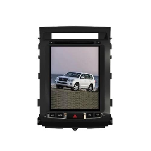 Free Shipping 1 Set Tesla Style IPS Touch Screen Multi-function DVD Player For Toyota LC-200 2008-2015 Cars