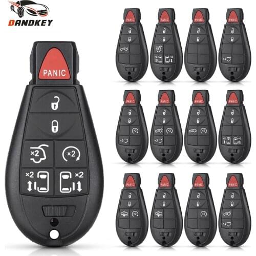 Dandkey 7 Buttons Keyless Entry Smart Remote Key Case Fob Shell Cover For Chrysler Town Country For Dodge Grand Caravan For Jeep