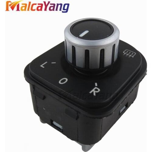 5ND959565A 5K0959565 Black Chrome Mirror Adjust Knob Switch For V-W J-etta Golf G-TI MK5 MK6 Replacement Parts Switches P16