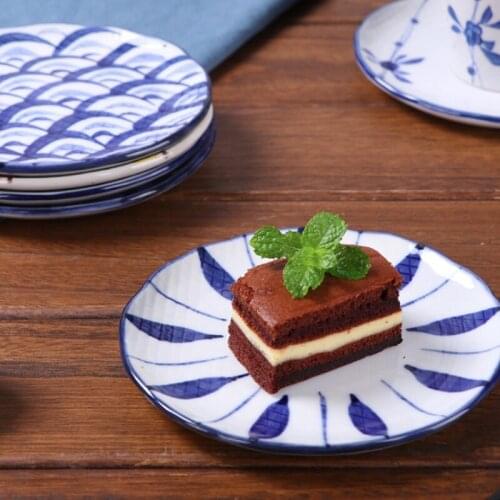 Kitchen Small Plate Tableware Ceramic Soy Sauce Tray Japanese Desert Nut Dishes Mini Pigments Fruit Side Plates Seasoning Bowl