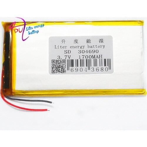 Liter energy battery Polymer battery 304690 3.7V 1700MAH 304590 ebook tablet navigation electricity