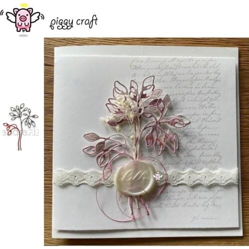 Piggy Craft metal cutting dies cut die mold Flower branch decoration Scrapbook paper craft knife mould blade punch stencils dies