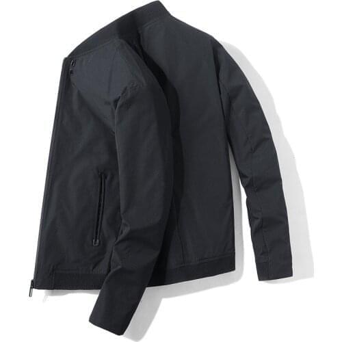 2021 Mens Jackets New Autumn Fashion High Quality Jackets Male Solid Color Bomber Jacket Men Casual Slim Fit Baseball