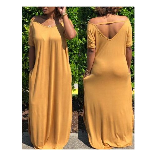 2021 New Europe and America Large Size Womens Hot Sale V-neck Halter Sexy Dress