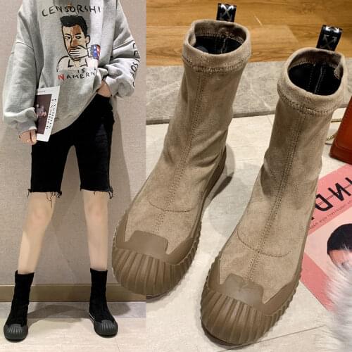 New Women Casual Shoes Fashion Autumn Comfortable Women Martin Boots Thick Ankle Boots Female Winter Suede Women Boots