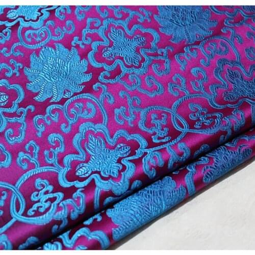 75x100cm HLQON Brocade Fabric Damask Jacquard America style Apparel Costume Upholstery Furnishing Curtain DIY Clothing Material