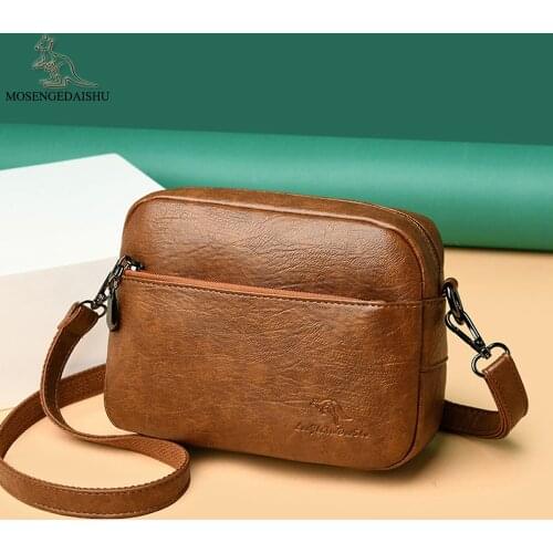Solid Color Female Crossbody Bags Women Famous Brand Small Shoulder Bag Pu Leather Vintage Messenger Bag Lady Casual Phone Purse