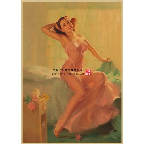 Pajama girl stickers Decals Poster Stickers Sexy Girl Sticker Art Home Room Wall Painting and Prints Art Wall Decor Decal