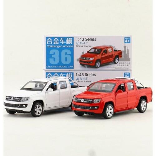Box gift model,High simulation 1:43 alloy pull back Amarok pickup cars,Original packaging,selling toys,free shipping