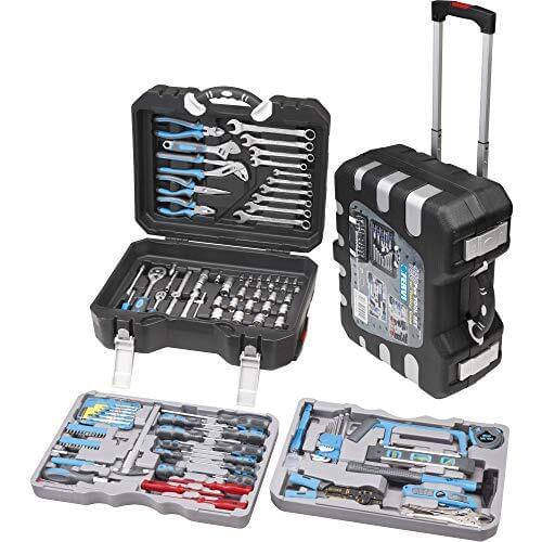 Fervi 0165 briefcase with tools, black/gray