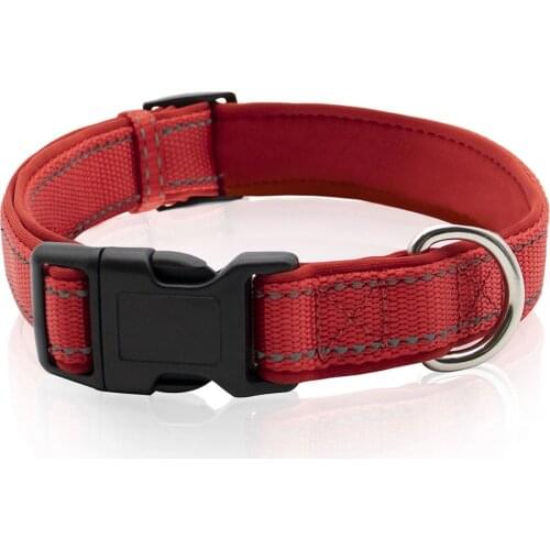 Sturdy Dog Collar Adjustable Durable Quick Release Safety Locked Buckle Nylon Pet Collar For Small Medium Big Dogs With D-RING