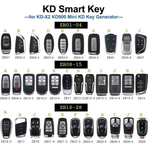 KEYECU Smart remote ZB01 ZB02 ZB03 ZB04 ZB06 ZB08 ZB10-3 ZB15 ZB16-5 ZB17 ZB22-5 ZB21-5 ZB26 ZB28 KD Smart Key Remote for KD-X2