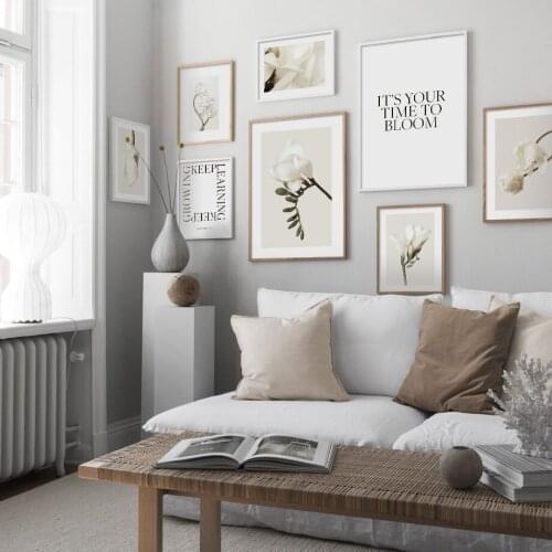 Desert Rose Flower Keep Quotes Wall Art Canvas Painting Nordic Posters And Prints Wall Pictures For Living Room Decor