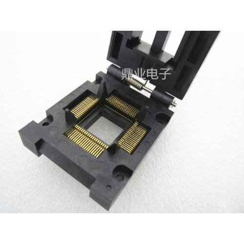 Clamshell 100%New&Original FPQ-80-0.65-02B QFP80 PITCH: 0.65MM IC Burning seat Adapter testing seat Test Socket test bench