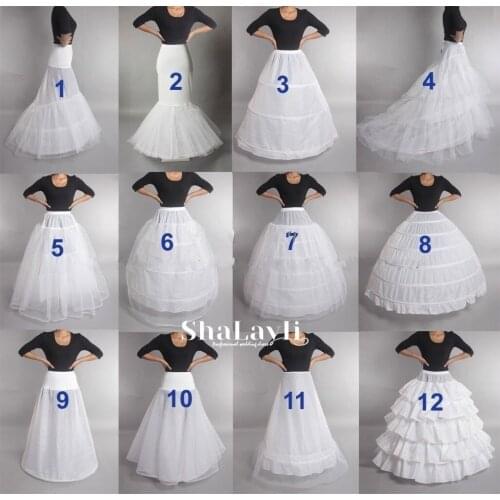 Hot Sell Many Styles Bridal Wedding Petticoat Hoop Crinoline Prom Underskirt Fancy Skirt Slip Wedding Accessories Bride Must