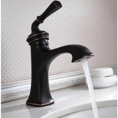 Basin Faucet bathroom Sink Faucet Single Handle Hole Deck Vintage Wash Hot Cold Mixer Tap Crane antique bronze rose gold chrome