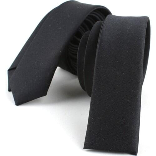 Linbaiway Womens Flat-Headed Thin Necktie Fashion Black Mens Cravats Skinny Tie for Men Accesorios Mujer Vestir Custom LOGO