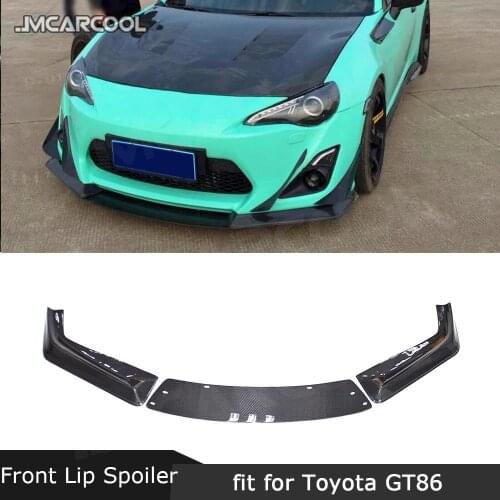 Carbon fiber Front Bumper Lip Chin Splitters Canards for Toyota GT86 J Style 2014 2015 2016