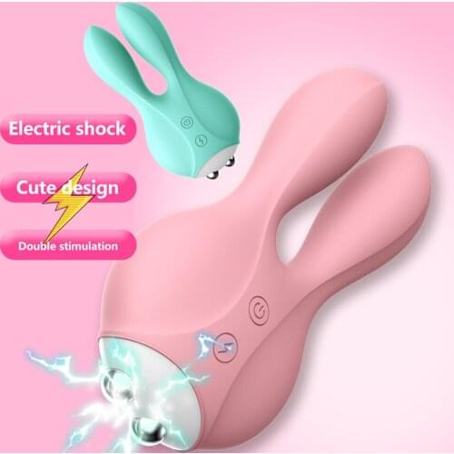 Rabbit Vibrator Dual Motor Electric Shock G Spot Clitoris Stimulator Vaginal Pussy Massager Adult Toys For Women Couple Female