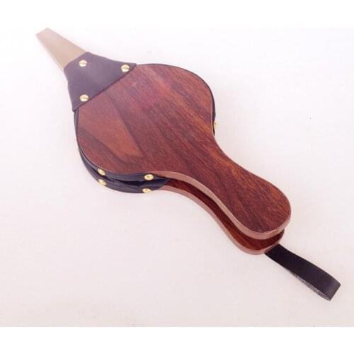 Vintage Mini Hand Bellows Dark Brown Fireplace Blower Traditional Stove Fire Lighter Fan For Home Diy Fireside Accessories