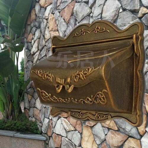 Vintage Aluminium alloy Mail Box Mailbox Metal Letters Post Box Wall Mounted Country Home Decor Garden Yard Supplies
