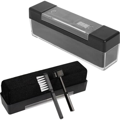 1Set Carbon Fiber Velvet Anti Static Clean Brush Cleaner Remover for Phonograph Turntable LP Vinyl Records Cleaning Kit Tools