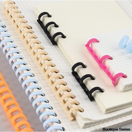 1 PCS 30 Hole Loose-leaf Plastic Binding Ring Spring Spiral Rings for A4 A5 A6 Paper