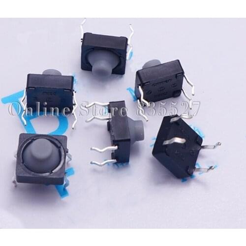 1000pcs/lot 8*8mm 4 foot touch switch 8 * 8 * 5 mm 4 pin silent key four feet conductive silica gel DIP