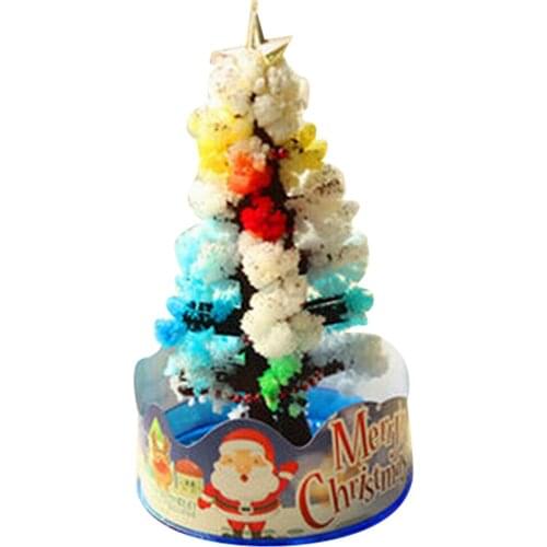 2PCS 2019 10Hx6Wcm Visual Multicolor Mystic Christmas Trees Magic Growing Paper Tree Japan Educational Kids Toys For Children